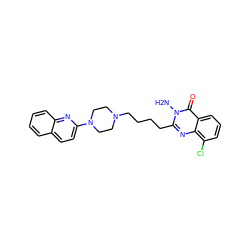 Nn1c(CCCCN2CCN(c3ccc4ccccc4n3)CC2)nc2c(Cl)cccc2c1=O ZINC000059854954