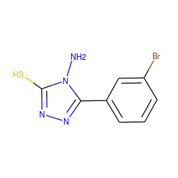 Nn1c(S)nnc1-c1cccc(Br)c1 ZINC000018284543