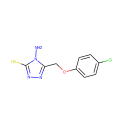 Nn1c(S)nnc1COc1ccc(Cl)cc1 ZINC000003642142