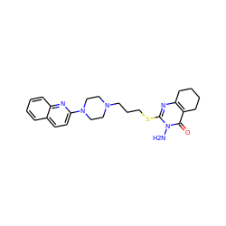 Nn1c(SCCCN2CCN(c3ccc4ccccc4n3)CC2)nc2c(c1=O)CCCC2 ZINC000059854314