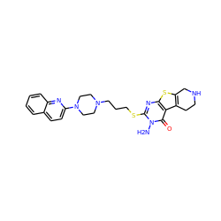 Nn1c(SCCCN2CCN(c3ccc4ccccc4n3)CC2)nc2sc3c(c2c1=O)CCNC3 ZINC000064453678