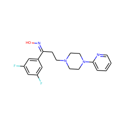 O/N=C(/CCN1CCN(c2ccccn2)CC1)c1cc(F)cc(F)c1 ZINC000036475944