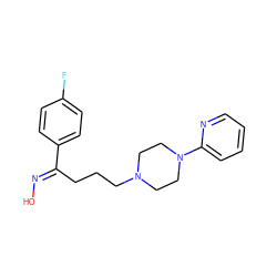 O/N=C(\CCCN1CCN(c2ccccn2)CC1)c1ccc(F)cc1 ZINC000036475961