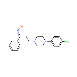 O/N=C(\CCN1CCN(c2ccc(Cl)cc2)CC1)c1ccccc1 ZINC000013861712