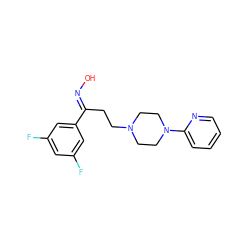 O/N=C(\CCN1CCN(c2ccccn2)CC1)c1cc(F)cc(F)c1 ZINC000100064619