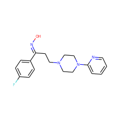 O/N=C(\CCN1CCN(c2ccccn2)CC1)c1ccc(F)cc1 ZINC000036475943