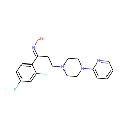 O/N=C(\CCN1CCN(c2ccccn2)CC1)c1ccc(F)cc1F ZINC000036476198