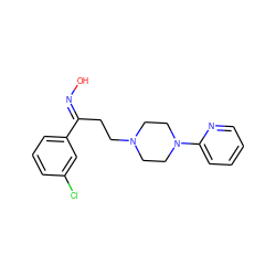 O/N=C(\CCN1CCN(c2ccccn2)CC1)c1cccc(Cl)c1 ZINC000036475942