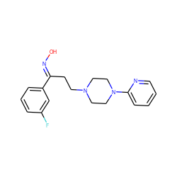 O/N=C(\CCN1CCN(c2ccccn2)CC1)c1cccc(F)c1 ZINC000036476170