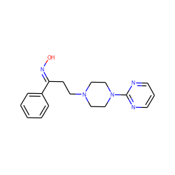 O/N=C(\CCN1CCN(c2ncccn2)CC1)c1ccccc1 ZINC000084620854