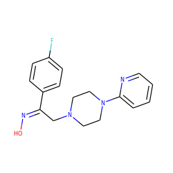 O/N=C(\CN1CCN(c2ccccn2)CC1)c1ccc(F)cc1 ZINC000036476243