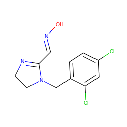 O/N=C/C1=NCCN1Cc1ccc(Cl)cc1Cl ZINC000073276074