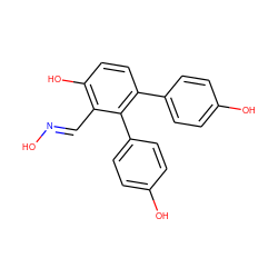 O/N=C/c1c(O)ccc(-c2ccc(O)cc2)c1-c1ccc(O)cc1 ZINC000071282407