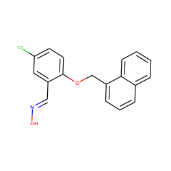 O/N=C/c1cc(Cl)ccc1OCc1cccc2ccccc12 ZINC000006942577