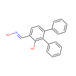 O/N=C/c1ccc(-c2ccccc2)c(-c2ccccc2)c1O ZINC000013526874