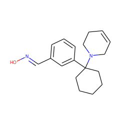 O/N=C/c1cccc(C2(N3CC=CCC3)CCCCC2)c1 ZINC000026284449