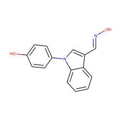 O/N=C/c1cn(-c2ccc(O)cc2)c2ccccc12 ZINC000028819901