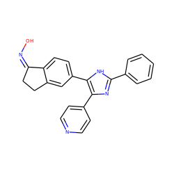 O/N=C1/CCc2cc(-c3[nH]c(-c4ccccc4)nc3-c3ccncc3)ccc21 ZINC000100061194