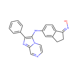 O/N=C1/CCc2cc(Nc3c(-c4ccccc4)nc4cnccn34)ccc21 ZINC000102821537