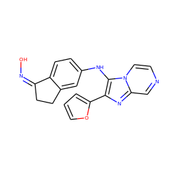 O/N=C1/CCc2cc(Nc3c(-c4ccco4)nc4cnccn34)ccc21 ZINC000102821930