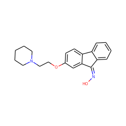 O/N=C1/c2ccccc2-c2ccc(OCCN3CCCCC3)cc21 ZINC000026577815