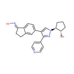 O/N=C1\CCc2cc(-c3cn([C@H]4CCC[C@@H]4O)nc3-c3ccncc3)ccc21 ZINC000034660146