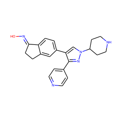 O/N=C1\CCc2cc(-c3cn(C4CCNCC4)nc3-c3ccncc3)ccc21 ZINC000039110119