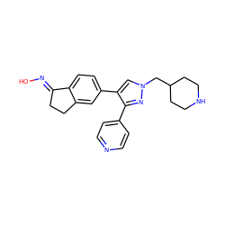 O/N=C1\CCc2cc(-c3cn(CC4CCNCC4)nc3-c3ccncc3)ccc21 ZINC000035931977