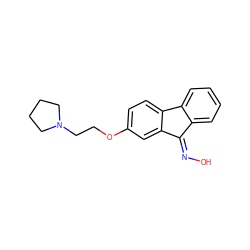 O/N=C1\c2ccccc2-c2ccc(OCCN3CCCC3)cc21 ZINC000100840515