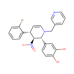 O=[N+]([O-])[C@H]1[C@H](c2ccccc2Br)C=CN(Cc2cccnc2)[C@@H]1c1ccc(O)c(O)c1 ZINC000100029536