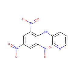 O=[N+]([O-])c1cc([N+](=O)[O-])c(Nc2cccnc2)c([N+](=O)[O-])c1 ZINC000038144563