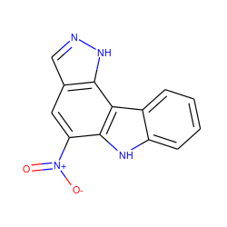 O=[N+]([O-])c1cc2cn[nH]c2c2c1[nH]c1ccccc12 ZINC000096272481