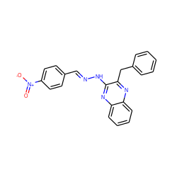 O=[N+]([O-])c1ccc(/C=N/Nc2nc3ccccc3nc2Cc2ccccc2)cc1 ZINC000064548631