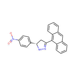 O=[N+]([O-])c1ccc([C@@H]2CC(c3c4ccccc4cc4ccccc34)=NN2)cc1 ZINC000071317428