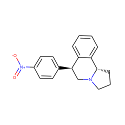 O=[N+]([O-])c1ccc([C@@H]2CN3CCC[C@H]3c3ccccc32)cc1 ZINC000028089999