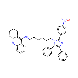 O=[N+]([O-])c1ccc(-c2nc(-c3ccccc3)c(-c3ccccc3)n2CCCCCCNc2c3c(nc4ccccc24)CCCC3)cc1 ZINC000095591298