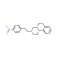 O=[N+]([O-])c1ccc(CCN2CC[C@H]3c4ccccc4CC[C@H]3C2)cc1 ZINC000026173787