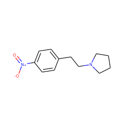 O=[N+]([O-])c1ccc(CCN2CCCC2)cc1 ZINC000029131362