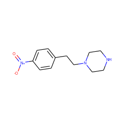 O=[N+]([O-])c1ccc(CCN2CCNCC2)cc1 ZINC000019726918