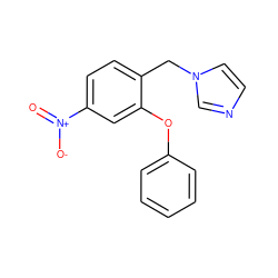 O=[N+]([O-])c1ccc(Cn2ccnc2)c(Oc2ccccc2)c1 ZINC000049036153