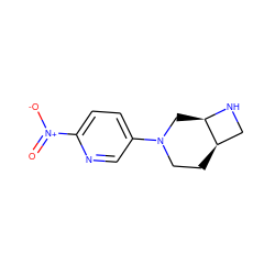 O=[N+]([O-])c1ccc(N2CC[C@@H]3CN[C@@H]3C2)cn1 ZINC000035080301