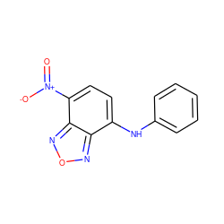 O=[N+]([O-])c1ccc(Nc2ccccc2)c2nonc12 ZINC000003879003