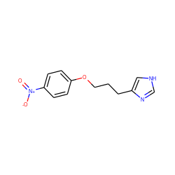 O=[N+]([O-])c1ccc(OCCCc2c[nH]cn2)cc1 ZINC000013813081