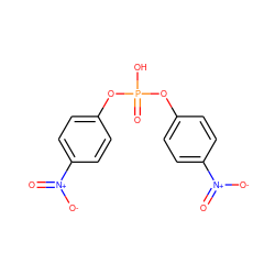 O=[N+]([O-])c1ccc(OP(=O)(O)Oc2ccc([N+](=O)[O-])cc2)cc1 ZINC000001529745