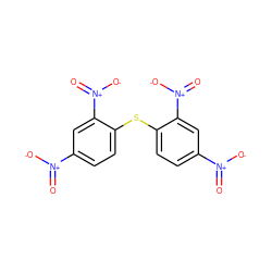 O=[N+]([O-])c1ccc(Sc2ccc([N+](=O)[O-])cc2[N+](=O)[O-])c([N+](=O)[O-])c1 ZINC000001846448