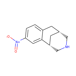 O=[N+]([O-])c1ccc2c(c1)[C@H]1CNC[C@@H](C2)C1 ZINC000028465791