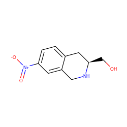 O=[N+]([O-])c1ccc2c(c1)CN[C@H](CO)C2 ZINC000013797970