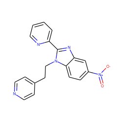 O=[N+]([O-])c1ccc2c(c1)nc(-c1ccccn1)n2CCc1ccncc1 ZINC000013211782