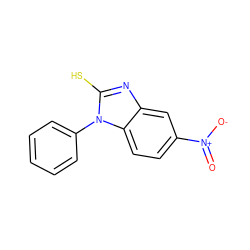 O=[N+]([O-])c1ccc2c(c1)nc(S)n2-c1ccccc1 ZINC000013140518