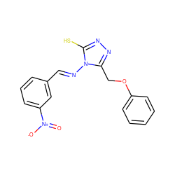 O=[N+]([O-])c1cccc(/C=N/n2c(S)nnc2COc2ccccc2)c1 ZINC000015988009